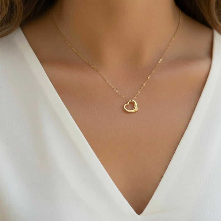Open Heart Pendant Necklace