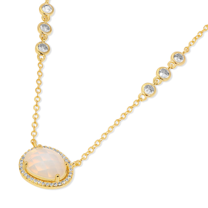Opal Halo Necklace