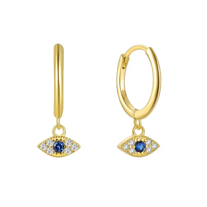 Evil Eye Huggie Hoop Earrings