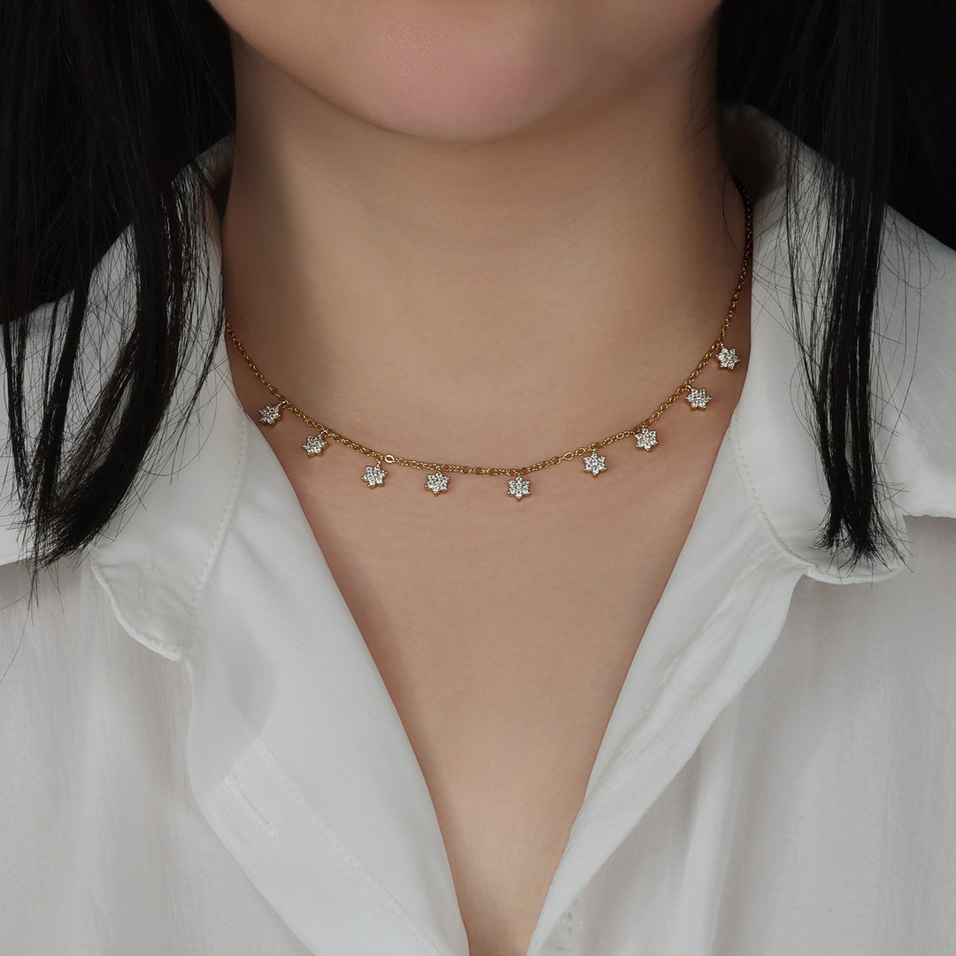Drop Star Choker Necklace