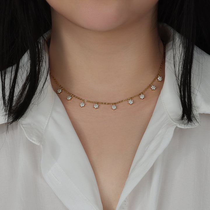 Drop Star Choker Necklace