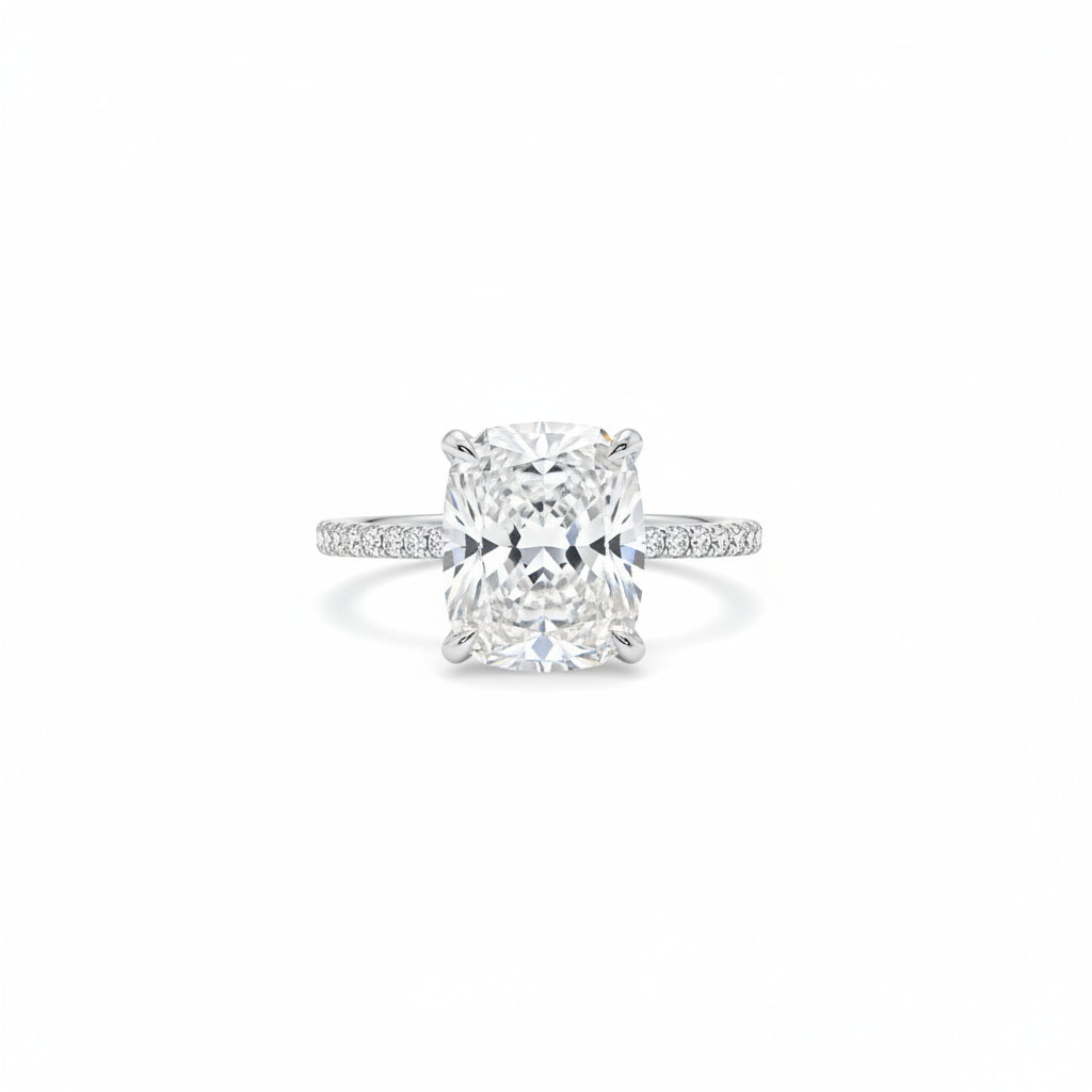 4 ct Cushion Cut Engagement Ring