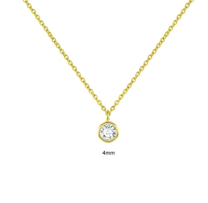 Dainty Thin Diamond Stud Necklace