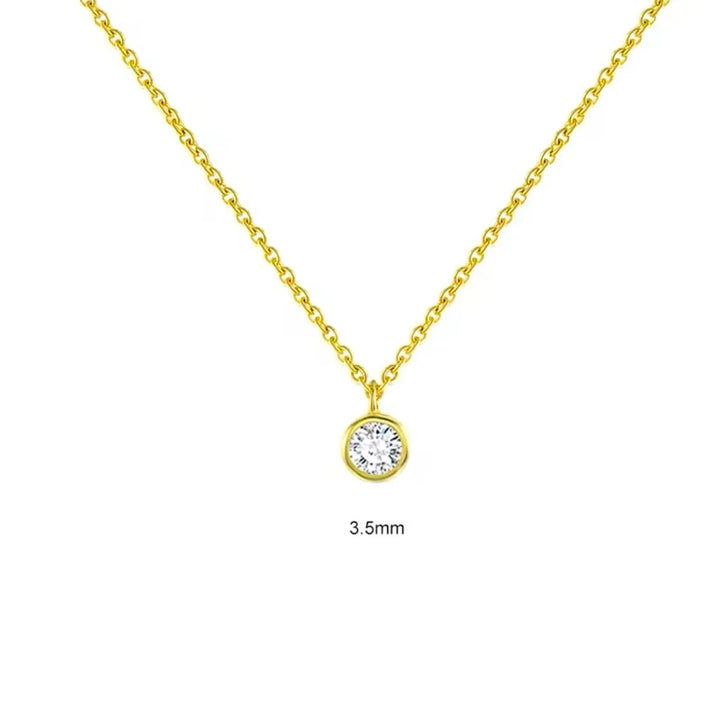 Dainty Thin Diamond Stud Necklace