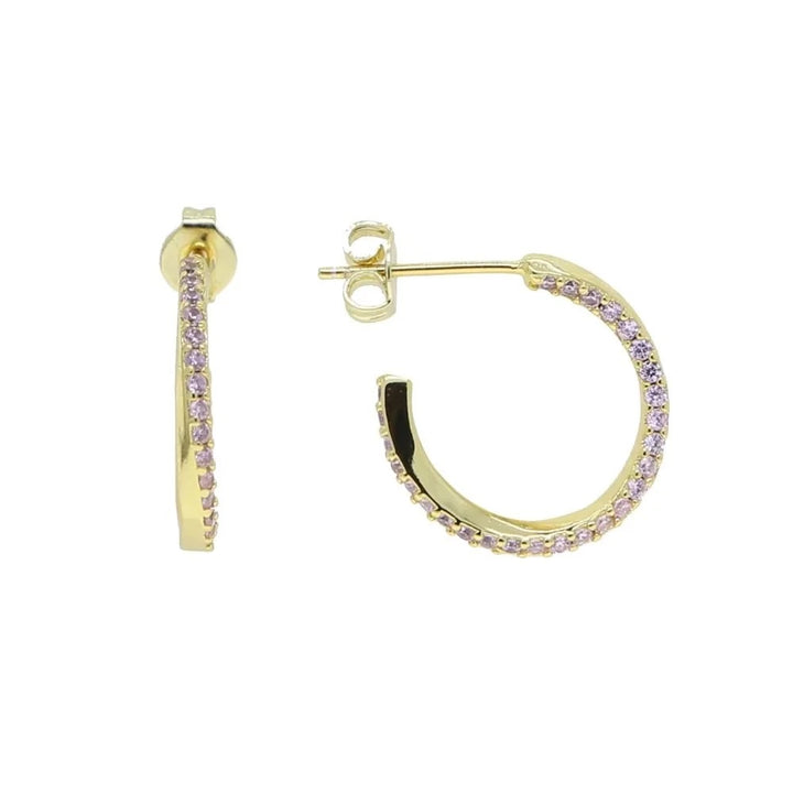 Pave Twisted Hoop Earring