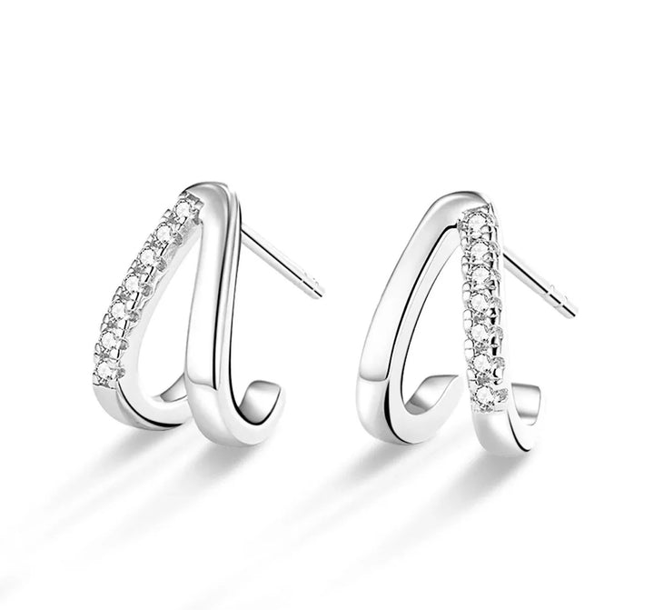 Pave Huggie Earrings