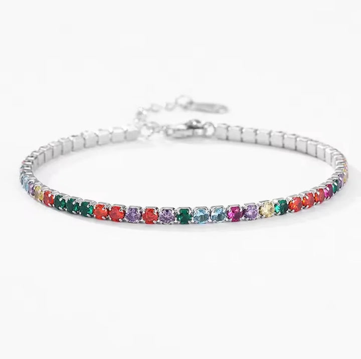Rainbow Tennis Bracelet
