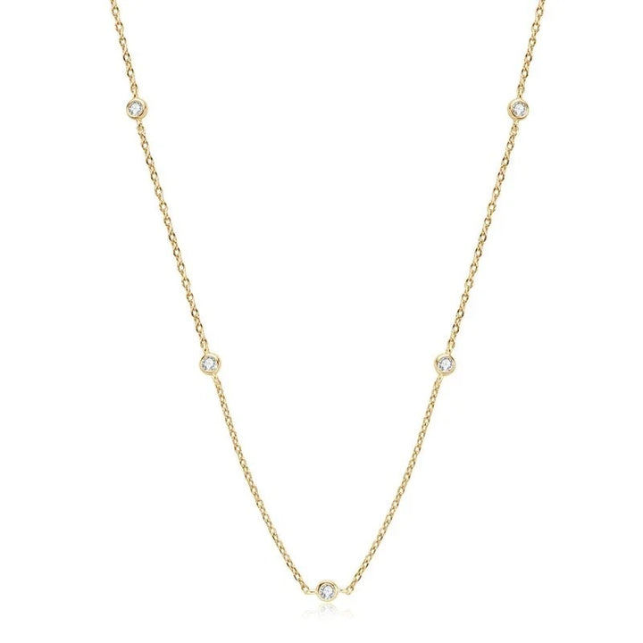 Dainty Thin Diamond Necklace
