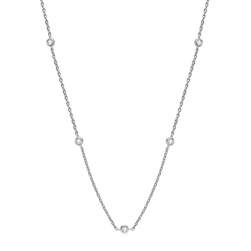 Dainty Thin Diamond Necklace