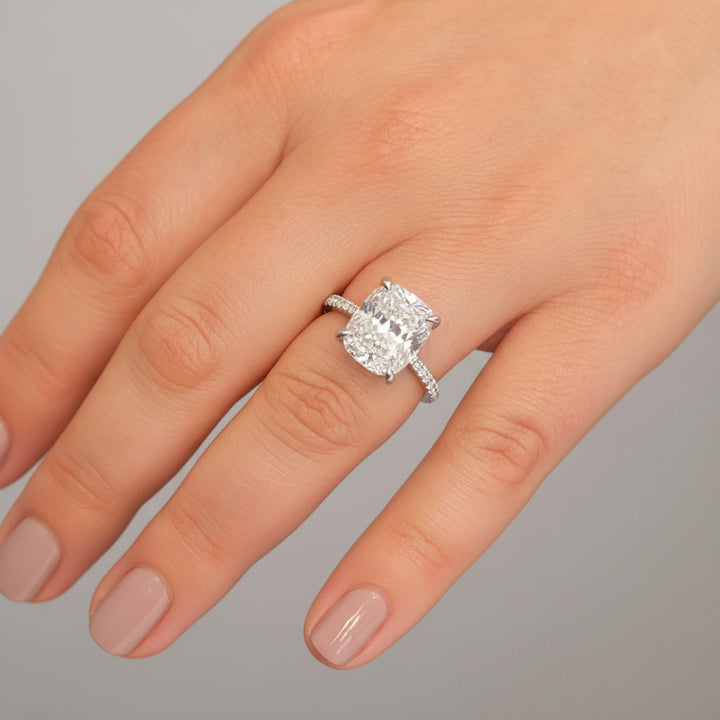 4 ct Cushion Cut Engagement Ring