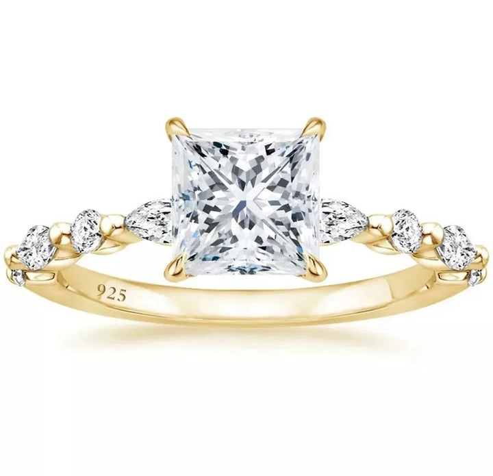 2 CT Princess Cut Engagement Ring