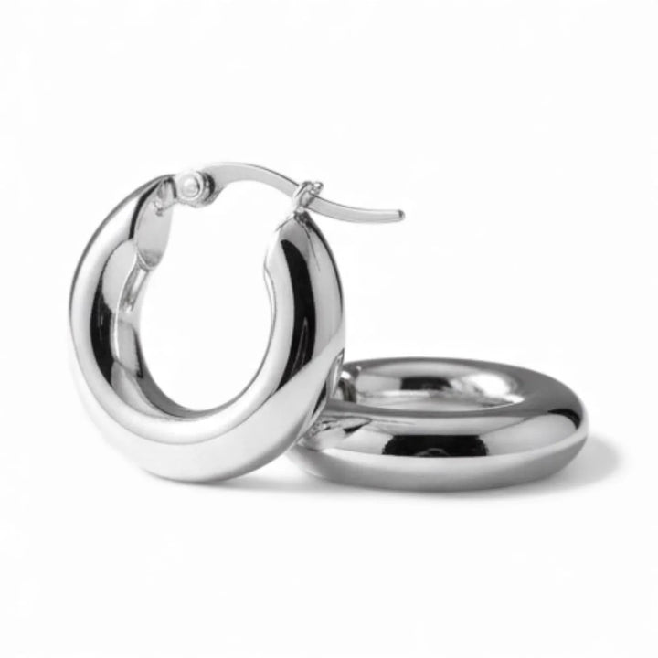 Thick Huggie Hoop Earrings