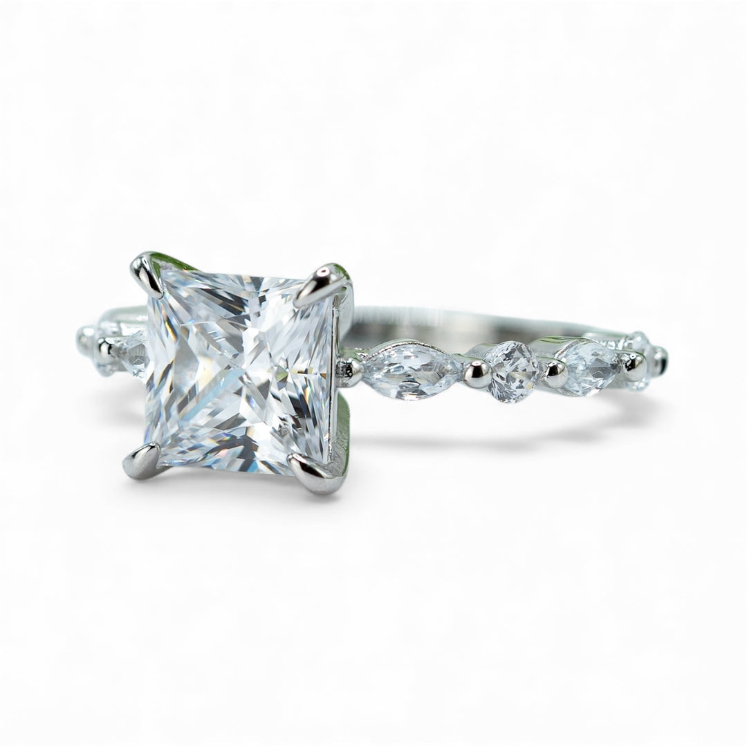 2 CT Princess Cut Engagement Ring