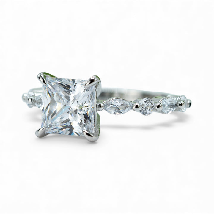 2 CT Princess Cut Engagement Ring