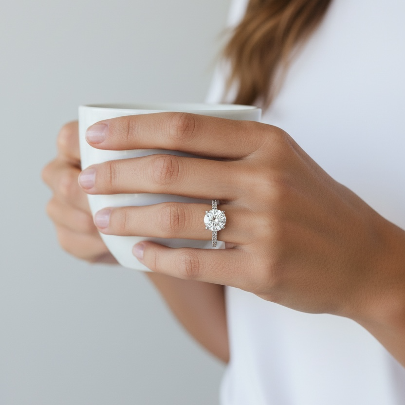 Round Cut Engagement Ring