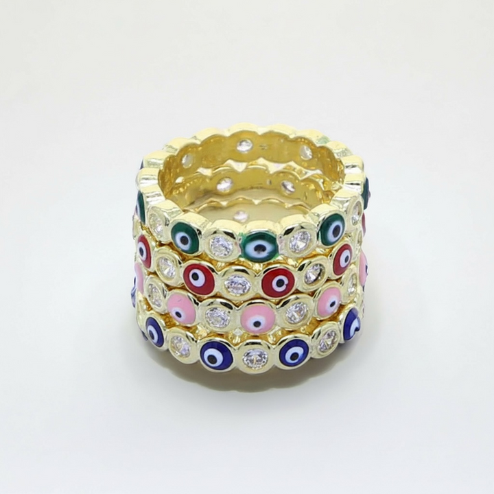 Evil Eye Eternity Ring