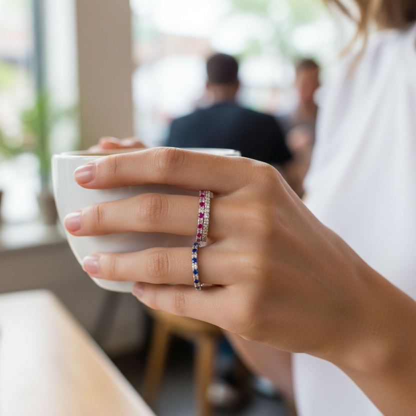 Spectrum Baguette Eternity Ring