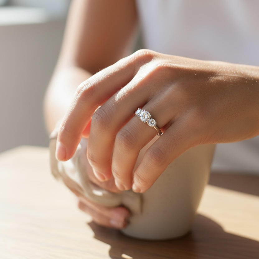 Three Stone Engagement Ring