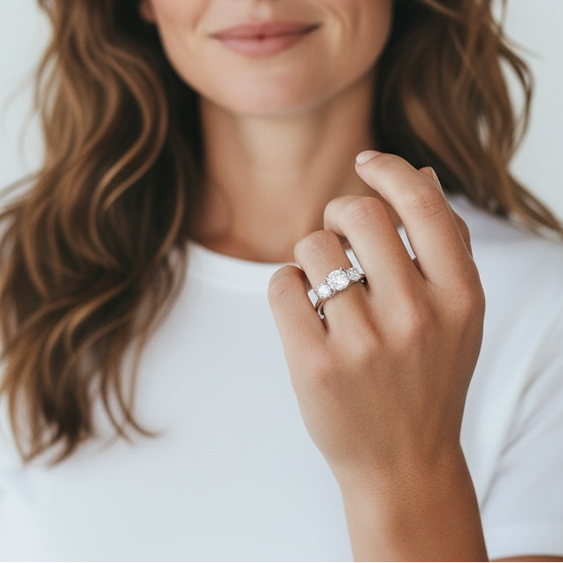 Three Stone Engagement Ring