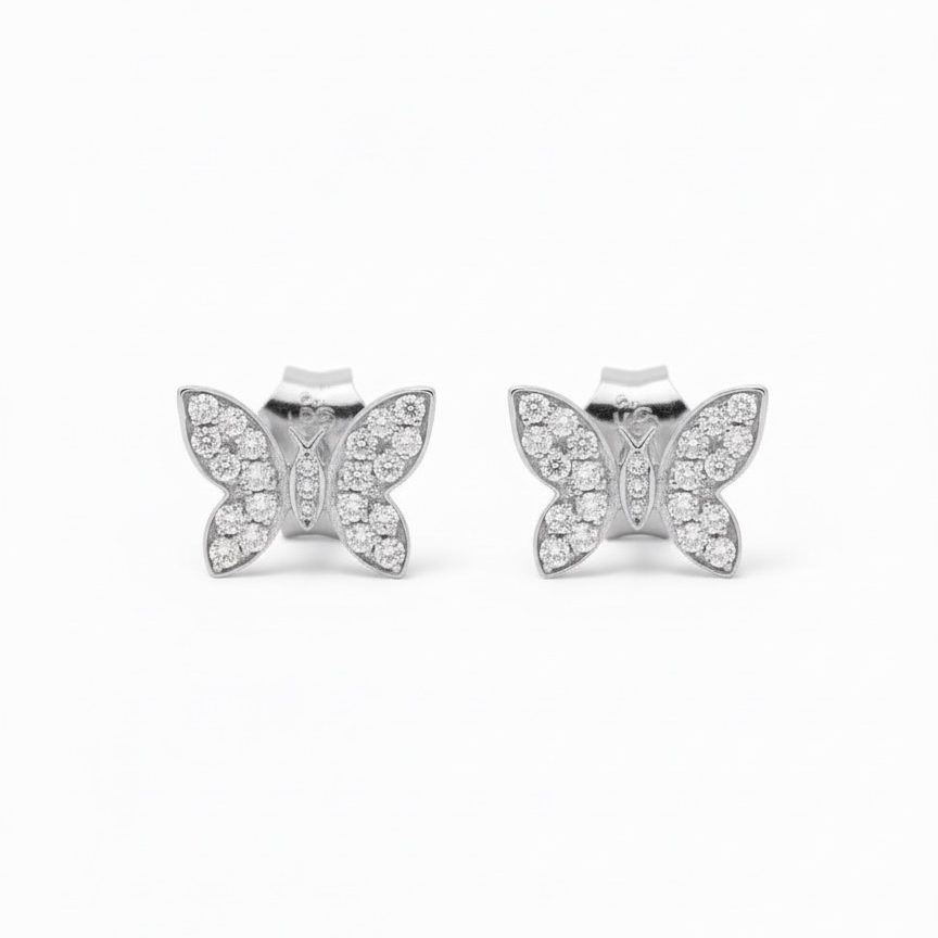 Páve Butterfly Stud Earrings