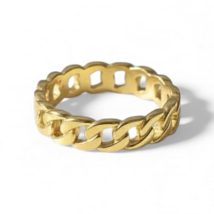 Gold Cuban Link Ring