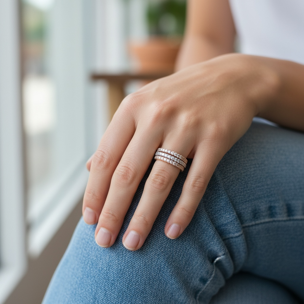 Dainty Eternity Engagement Ring