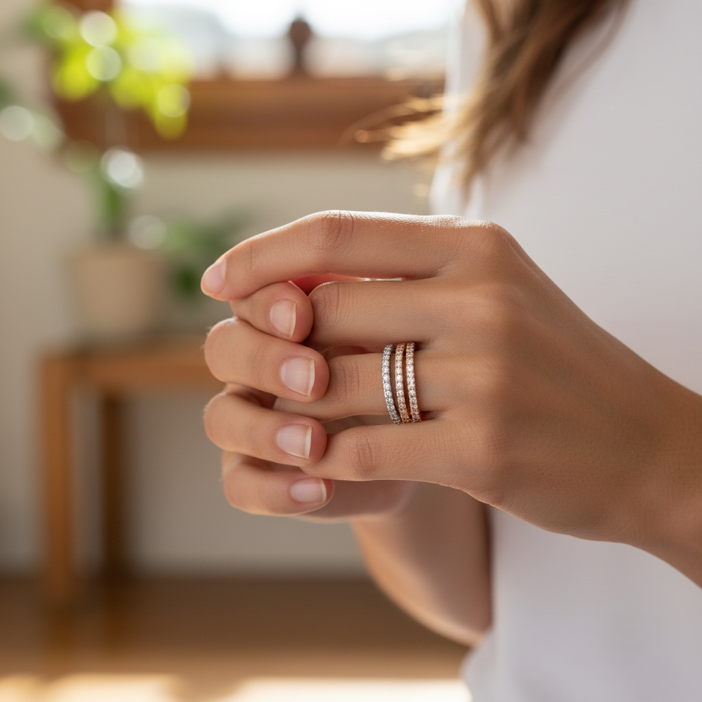 Dainty Eternity Engagement Ring