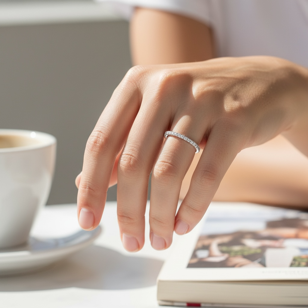 Dainty Eternity Engagement Ring