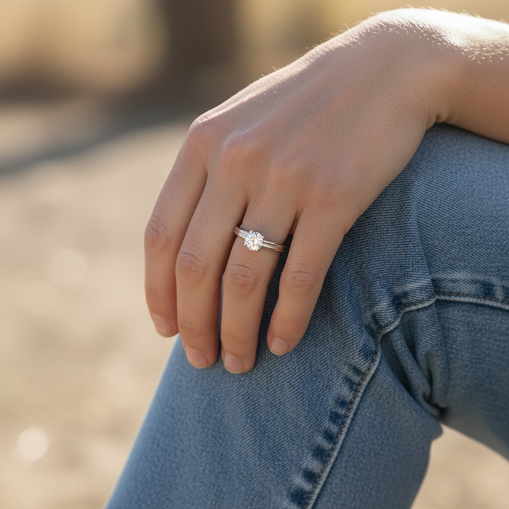 Solitaire Adjustable Engagement Ring