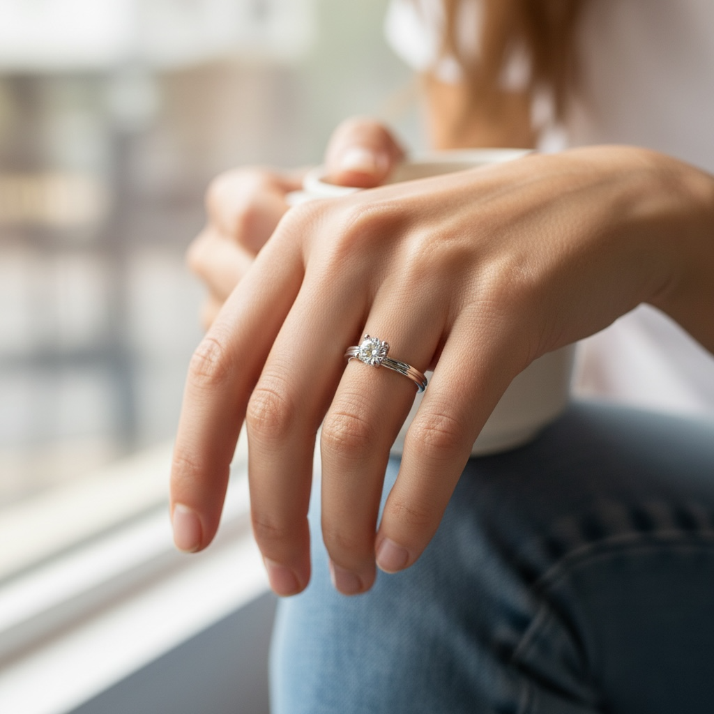 Solitaire Adjustable Engagement Ring