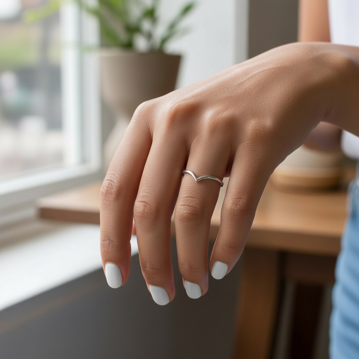Chevron Stacking Ring
