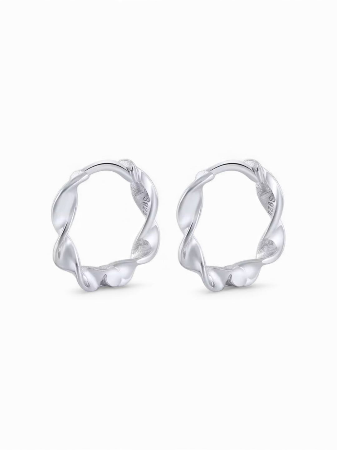 Twisted Huggie hoop Earrings
