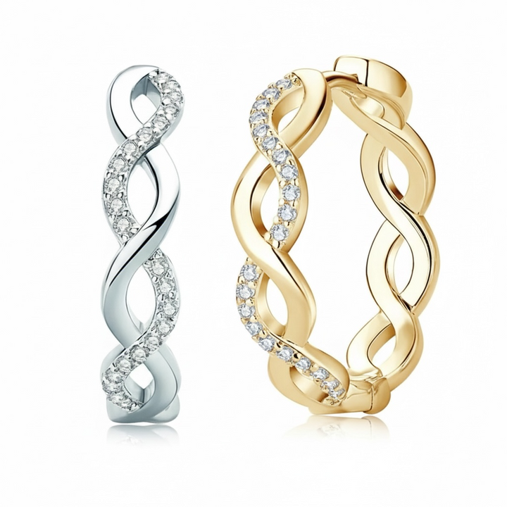 Pave Huggie Hoop Earrings