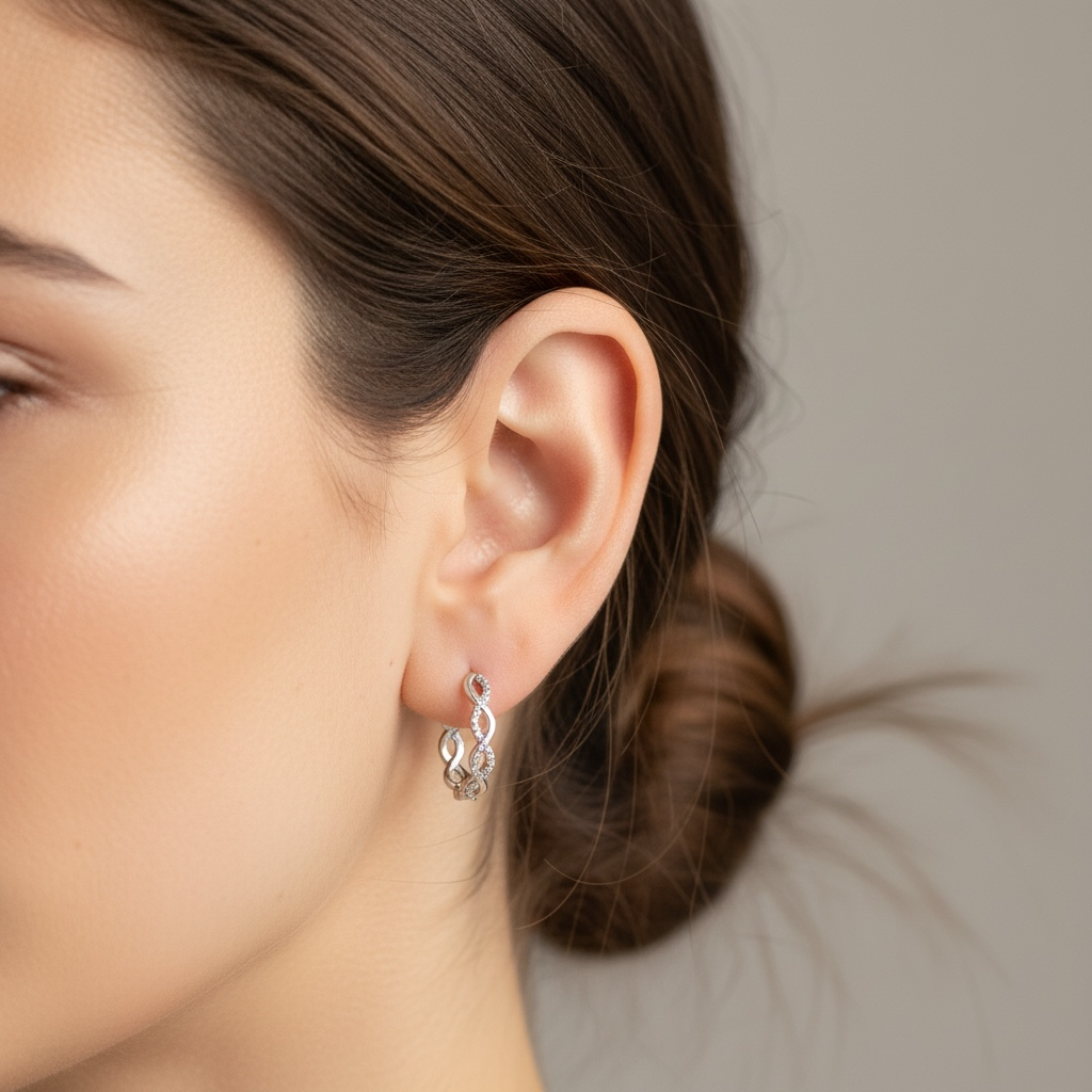 Pave Huggie Hoop Earrings