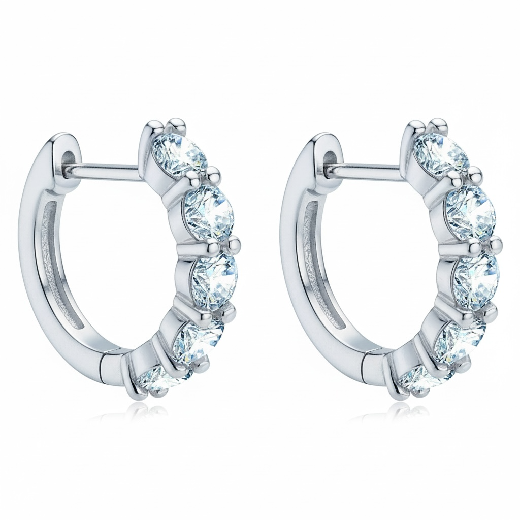 Pave Huggie Earrings