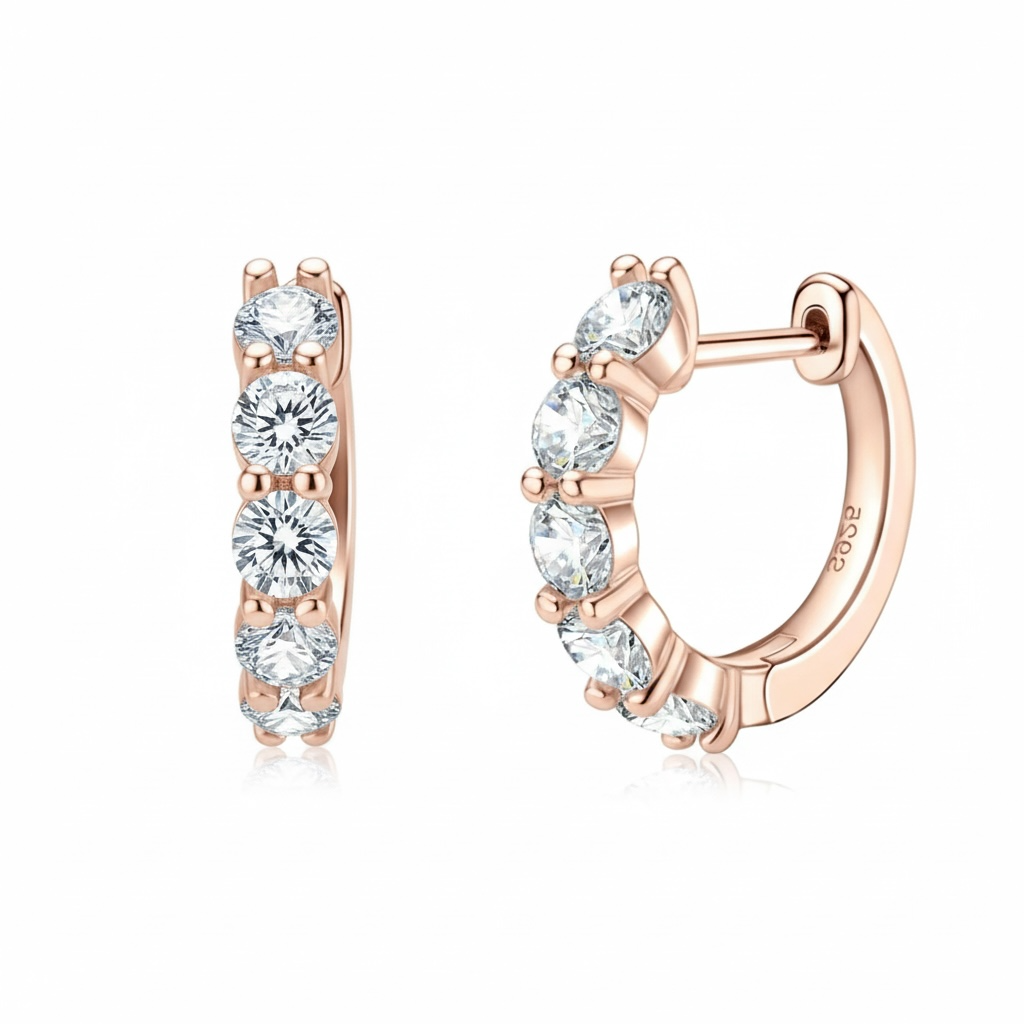 Pave Huggie Earrings