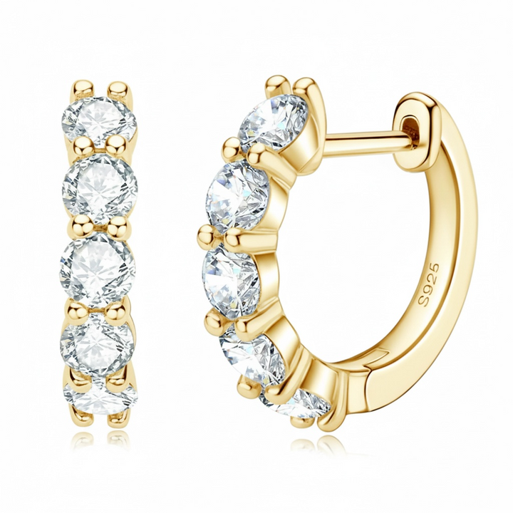 Pave Huggie Earrings