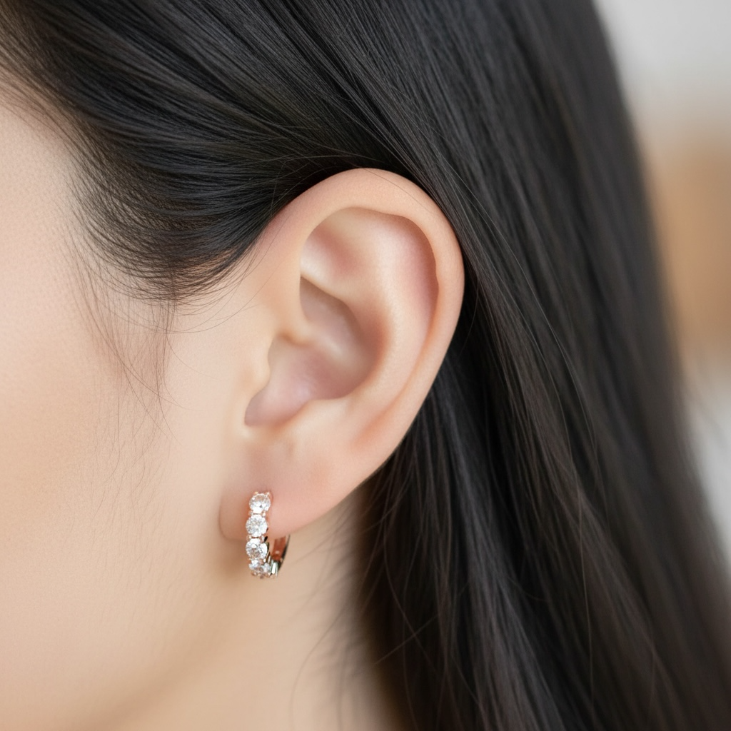 Pave Huggie Earrings