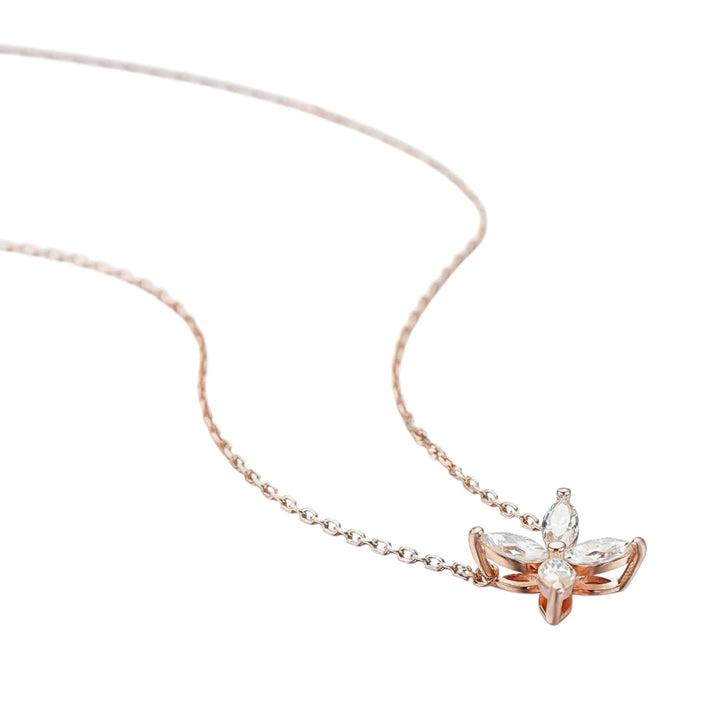 Diamond Marquise Flower Necklace