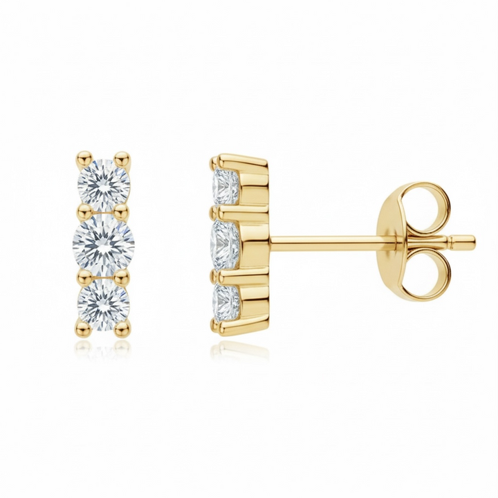 Bar Stud Sterling Silver Earrings