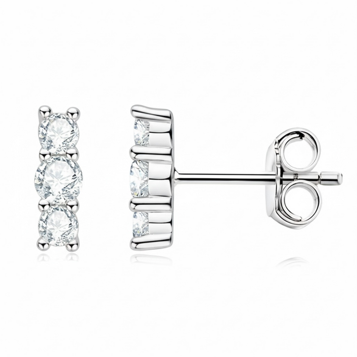 Bar Stud Sterling Silver Earrings