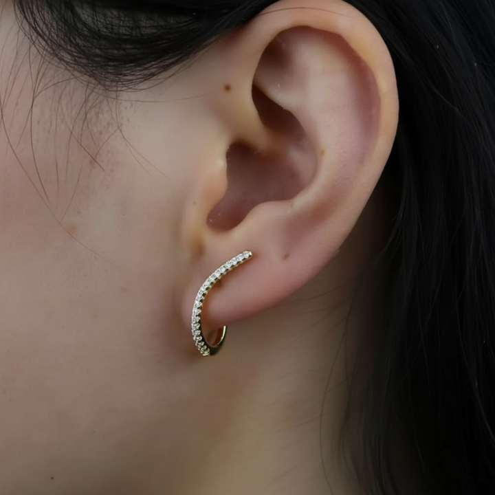 Gold Ear Climber Earrings