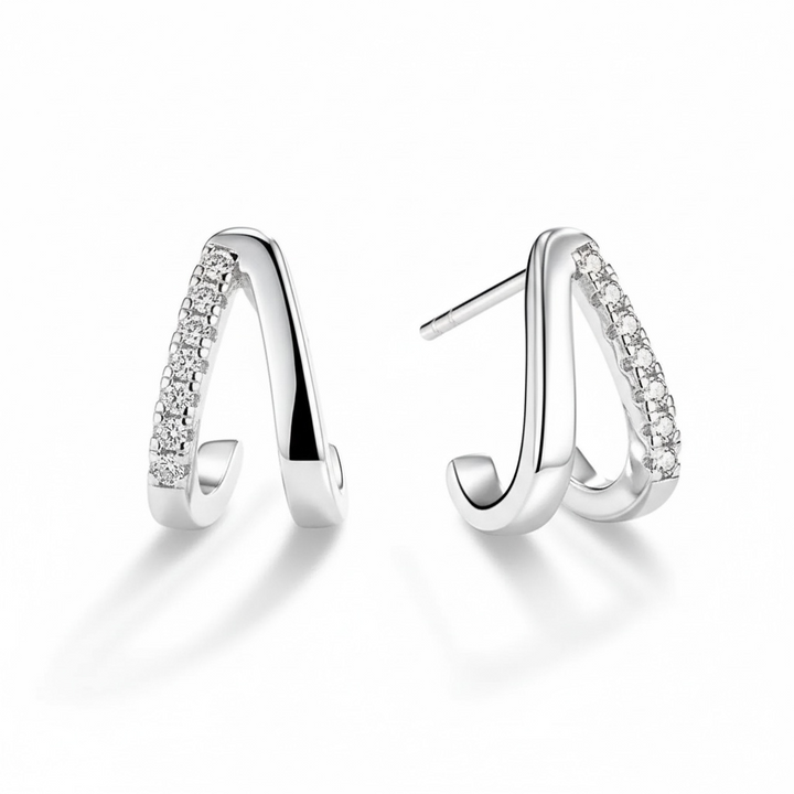 Pave Huggie Earrings