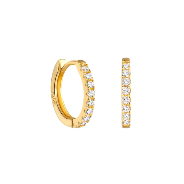 Pavé Huggie Hoop Earrings