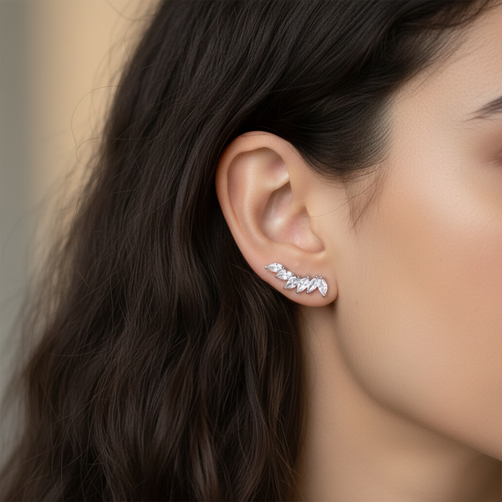 Marquise Crystal Ear Climbers