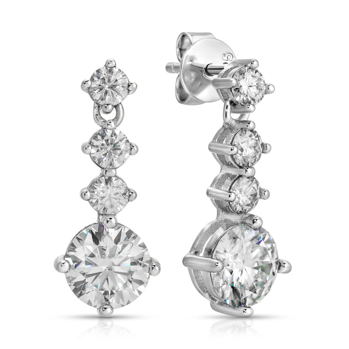 Diamond Dangle Drop Earrings
